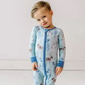 RARE Disney Frozen Little Sleepies 18-24 M. months Zipper Footie Pajamas
